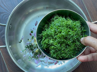 dill leaves for sabsige bonda recipe or sabbasige soppu bajji pakoda