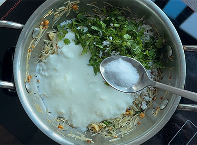 curd for shavige or vermicelli idli recipe