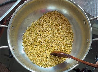 roast mung dal for tovve avalakki or aval or poha recipes