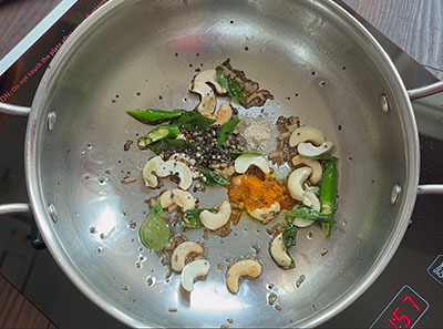 tempering for tovve avalakki or aval or poha recipes