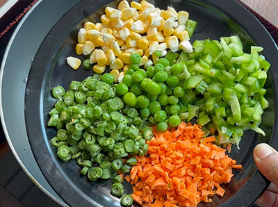 mixed vegetables for vegetable idli recipe